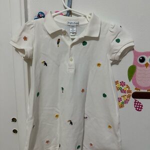 Ralph Lauren Kids Polo Dress with Embroidered Accents